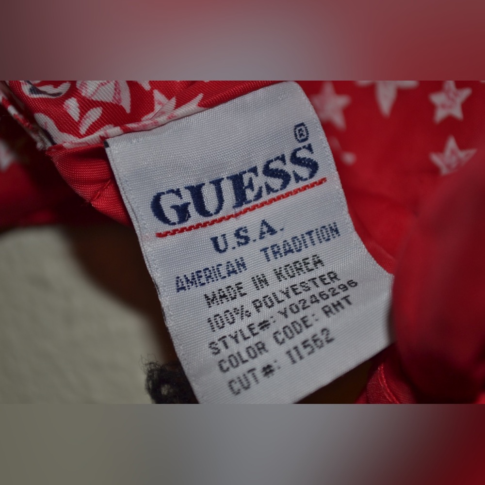 Guess Halter Open Back Tied Red Pattern Crop Top - image 3